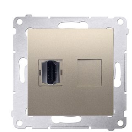 Розетка одинарна HDMI Kontakt Simon Simon 54 Premium DGHDMI.01/44 (золото)