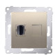 Розетка одинарна HDMI Kontakt Simon Simon 54 Premium DGHDMI.01/44 (золото)