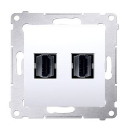 Подвійна HDMI розетка Kontakt Simon Simon 54 Premium DGHDMI2.01/11 (білий)