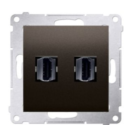Подвійна розетка HDMI Kontakt Simon Simon 54 Premium DGHDMI2.01/46 (бронза)
