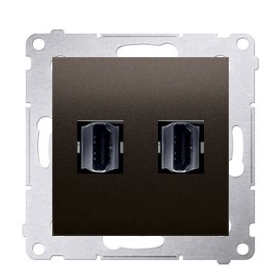 Подвійна розетка HDMI Kontakt Simon Simon 54 Premium DGHDMI2.01/46 (бронза)