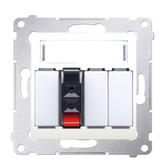 Аудіо розетка Kontakt Simon Simon 54 Premium DGL31.01/41 на 1 динамік (кремовий)