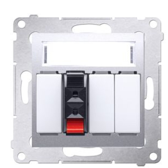Аудіо розетка Kontakt Simon Simon 54 Premium DGL31.01/43 на 1 динамік (срібло)