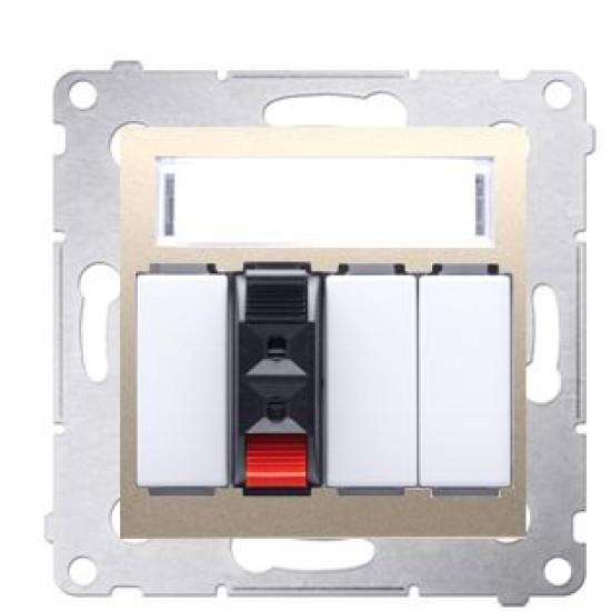 Аудіо розетка Kontakt Simon Simon 54 Premium DGL31.01/44 на 1 динамік (золото)