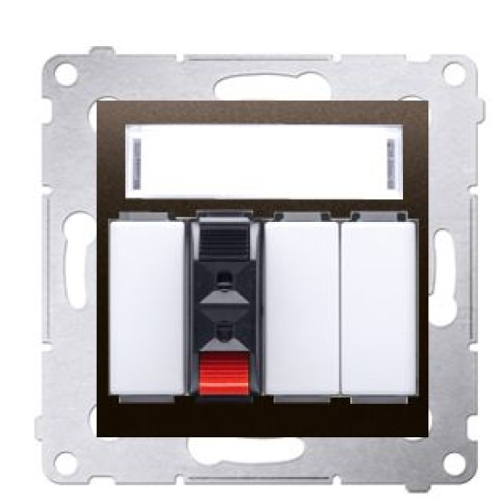 Аудіо розетка Kontakt Simon Simon 54 Premium DGL31.01/46 на 1 динамік (бронза)