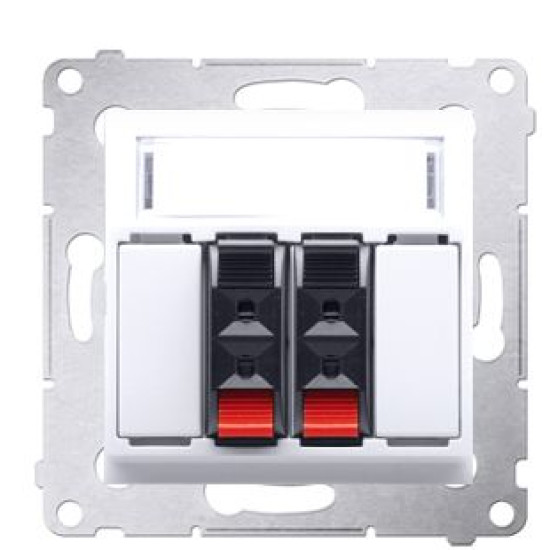 Аудіо розетка Kontakt Simon Simon 54 Premium DGL32.01/11 на 2 динаміки (білий)
