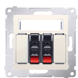 Аудіо розетка Kontakt Simon Simon 54 Premium DGL32.01/41 на 2 динаміки (кремовий)