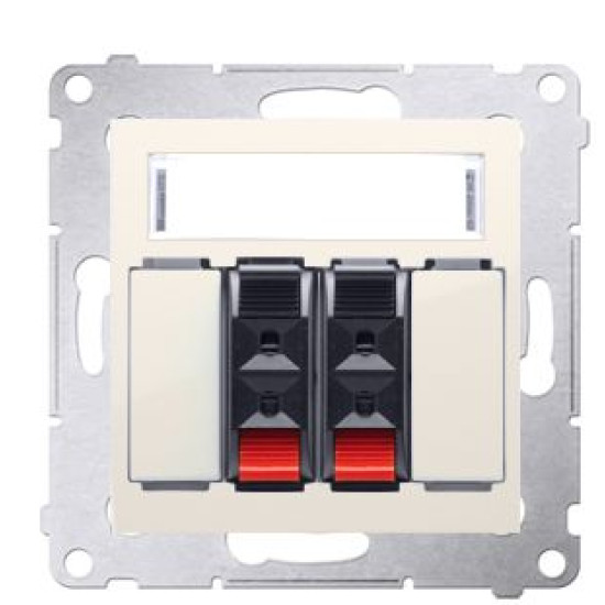 Аудіо розетка Kontakt Simon Simon 54 Premium DGL32.01/41 на 2 динаміки (кремовий)