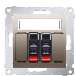 Аудіо розетка Kontakt Simon Simon 54 Premium DGL32.01/44 на 2 динаміки (золото)