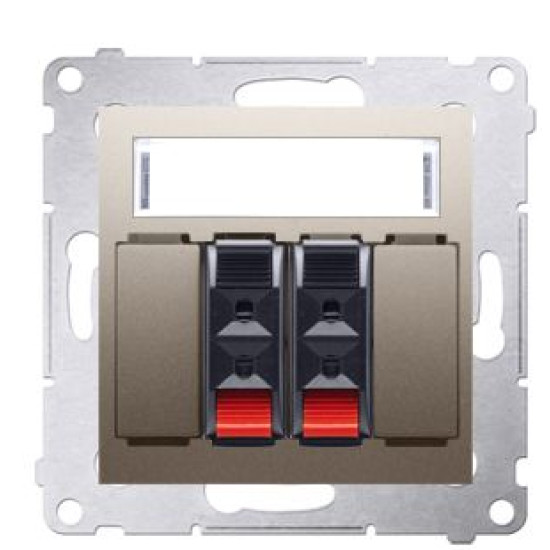 Аудіо розетка Kontakt Simon Simon 54 Premium DGL32.01/44 на 2 динаміки (золото)