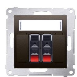 Аудіо розетка Kontakt Simon Simon 54 Premium DGL32.01/46 на 2 динаміки (бронза)