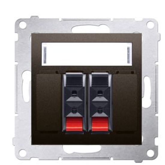 Аудіо розетка Kontakt Simon Simon 54 Premium DGL32.01/46 на 2 динаміки (бронза)