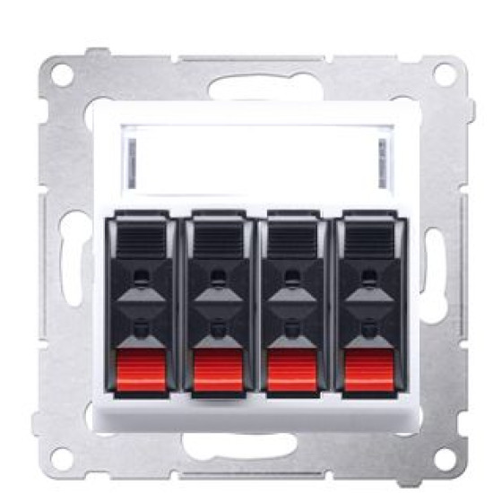 Аудіо розетка Kontakt Simon Simon 54 Premium DGL34.01/11 на 4 динаміки (білий)