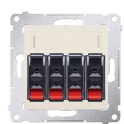 Аудіо розетка Kontakt Simon Simon 54 Premium DGL34.01/41 на 4 динаміки (кремовий)