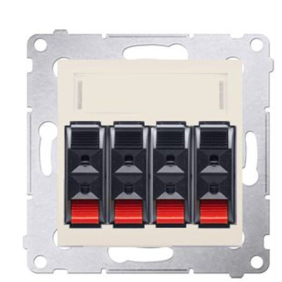 Аудіо розетка Kontakt Simon Simon 54 Premium DGL34.01/41 на 4 динаміки (кремовий)
