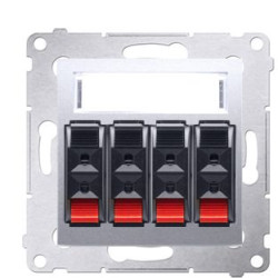 Аудіо розетка Kontakt Simon Simon 54 Premium DGL34.01/43 на 4 динаміки (срібло)