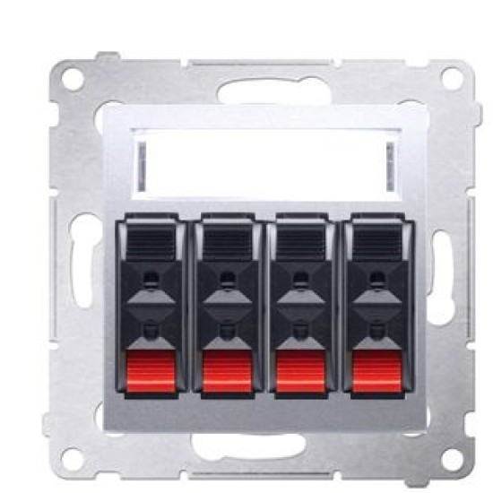 Аудіо розетка Kontakt Simon Simon 54 Premium DGL34.01/43 на 4 динаміки (срібло)