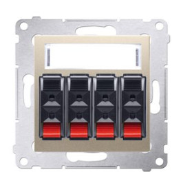Аудіо розетка Kontakt Simon Simon 54 Premium DGL34.01/44 на 4 динаміки (золото)