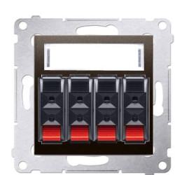 Аудіо розетка Kontakt Simon Simon 54 Premium DGL34.01/46 на 4 динаміки (бронза)