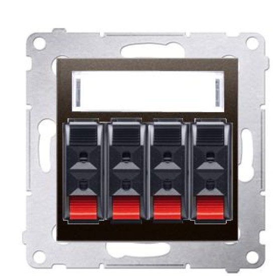 Аудіо розетка Kontakt Simon Simon 54 Premium DGL34.01/46 на 4 динаміки (бронза)