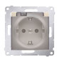 Електрична розетка Kontakt Simon Simon 54 Premium DGSZ1BZ.01/44A IP44 із заземленням шторками та прозорою кришкою (золото)