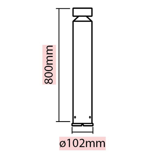 Металевий парковий світильник Osram Endura Style Cylinder 80см 6Вт (4058075205390)