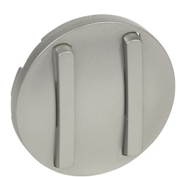 Подвійна клавіша вимикача Legrand Celiane (065102) Slim (титан)