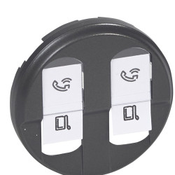 Накладка 2хRJ45 розетки Legrand Celiane (067952) (графіт)