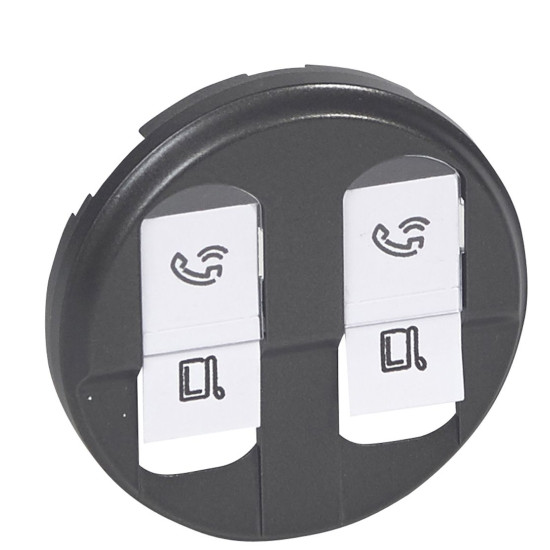 Накладка 2хRJ45 розетки Legrand Celiane (067952) (графіт)