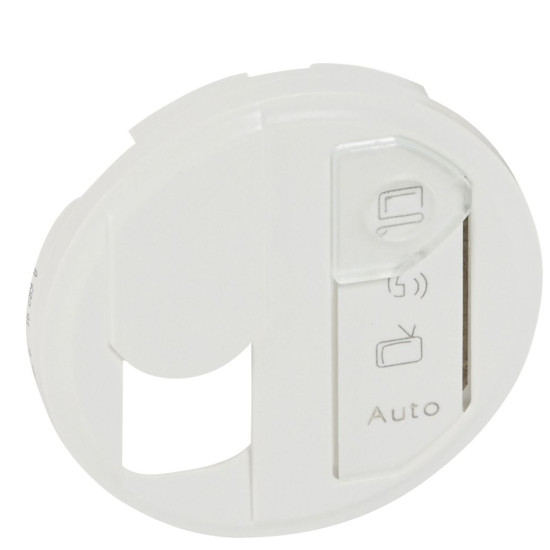 Накладка RJ-45 розетки Legrand Celiane (068291) STP cat6 для оптимізованої мережі (з етикеткою) (білий)