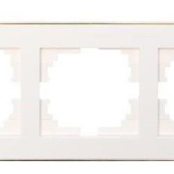 П'ятимісна горизонтальна рамка Lezard Rain (703-0226-150) з боковою вставкою золото (біла)