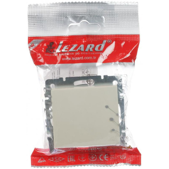 Вимикач Lezard Rain (703-0388-100) (кремовий)