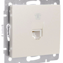 Телефонна євро розетка Lezard Rain (703-3088-137) (перлово-білий перламутр)