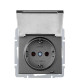 Розетка Lezard Rain (703-4288-123B) з кришкою із з/к ПБТ (антрацит)
