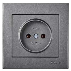Розетка Lezard Rain (703-4288-121B) ПБТ (антрацит)