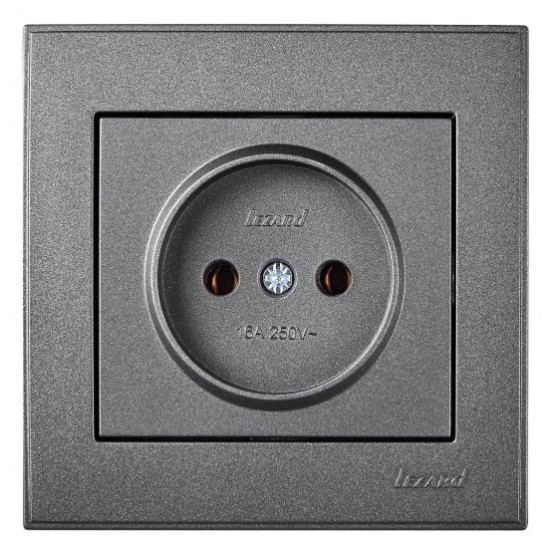 Розетка Lezard Rain (703-4288-121B) ПБТ (антрацит)