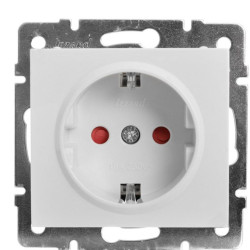 Розетка Lezard Rain (703-0288-124B) із захисними шторками дітей із з/к ПБТ (біла)
