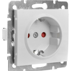 Розетка Lezard Rain (703-0288-124B) із захисними шторками дітей із з/к ПБТ (біла)