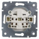 Розетка Lezard Rain (703-0288-124B) із захисними шторками дітей із з/к ПБТ (біла)
