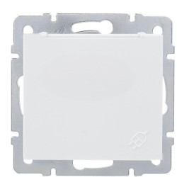 Розетка Lezard Rain (703-0288-123B) з кришкою із з/к ПБТ (біла)