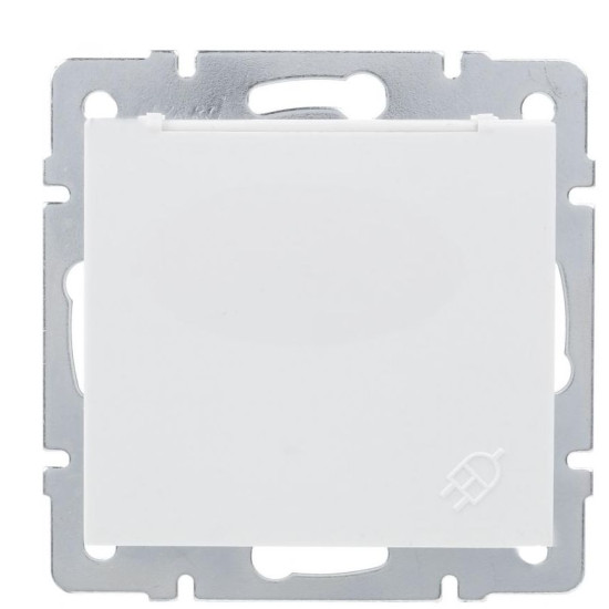 Розетка Lezard Rain (703-0288-123B) з кришкою із з/к ПБТ (біла)