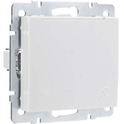 Розетка Lezard Rain (703-0288-123B) з кришкою із з/к ПБТ (біла)