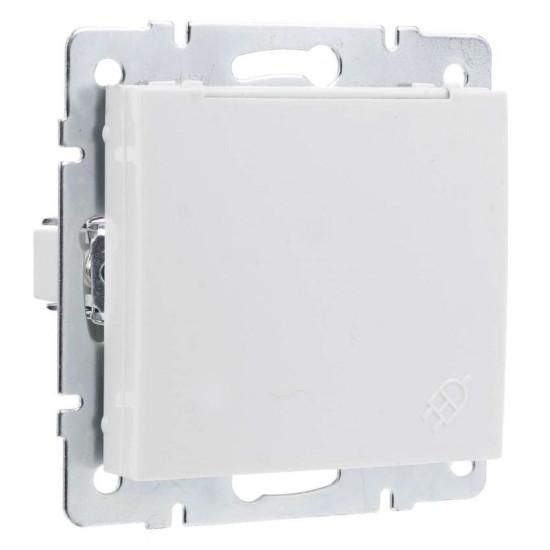 Розетка Lezard Rain (703-0288-123B) з кришкою із з/к ПБТ (біла)