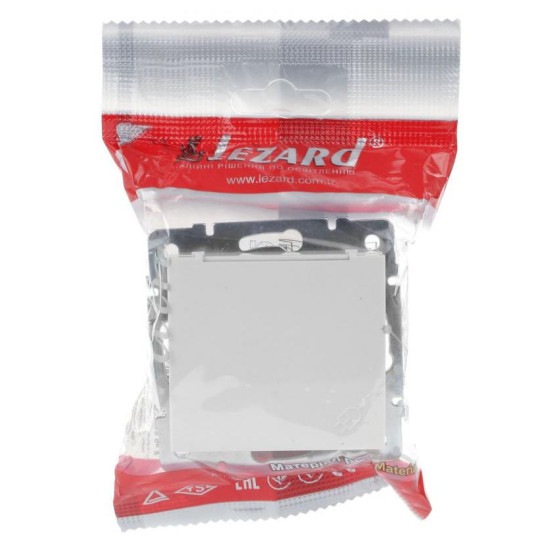 Розетка Lezard Rain (703-0288-123B) з кришкою із з/к ПБТ (біла)