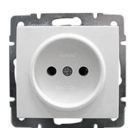 Розетка Lezard Rain (703-0288-121B) ПБТ (біла)