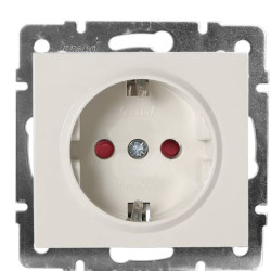 Розетка Lezard Rain (703-3088-124B) із захисними шторками дітей із з/к ПБТ (перлово-білий перламутр)