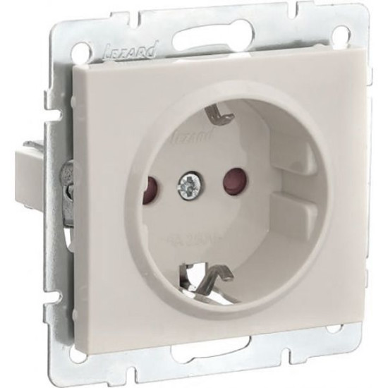 Розетка Lezard Rain (703-3088-124B) із захисними шторками дітей із з/к ПБТ (перлово-білий перламутр)