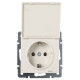 Розетка Lezard Rain (703-3088-123B) з кришкою із з/к ПБТ (перлово-білий перламутр)