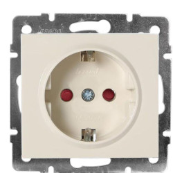 Розетка Lezard Rain (703-0388-124B) із захисними шторками дітей із з/к ПБТ (кремова)