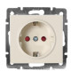Розетка Lezard Rain (703-0388-124B) із захисними шторками дітей із з/к ПБТ (кремова)